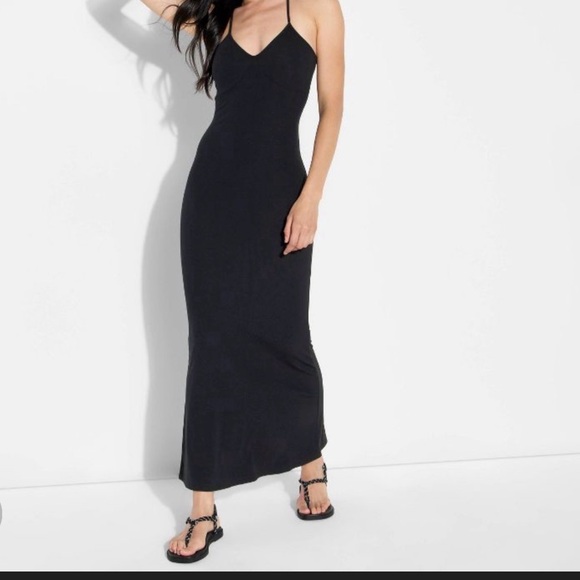 wild fable Dresses & Skirts - Classic Black Slip Maxi Dress